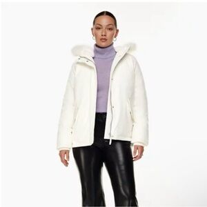 Aritzia Wilfred Mont Blanc Short Parka white L